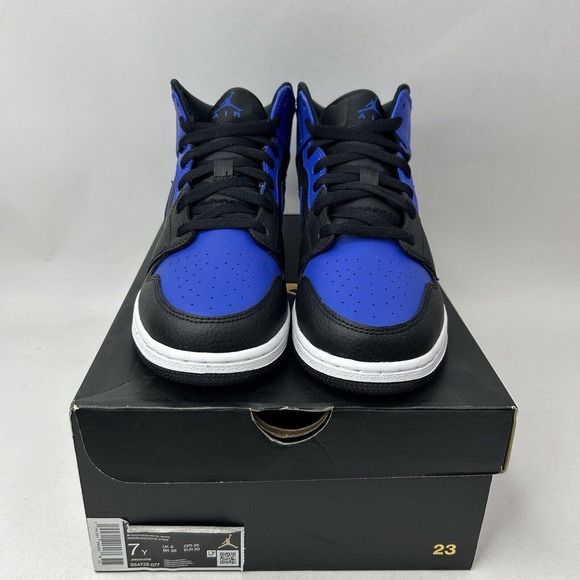 Nike Shoes Air Jordan 1 Mid Retro GS “Hyper Royal” 2023 - Picture 2 of 5